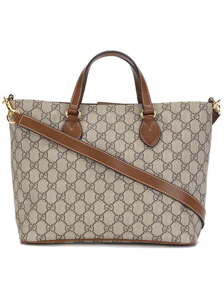 Gucci Gg Supreme Small Tote - Nude & Neutrals