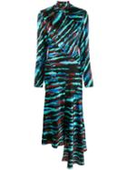 House Of Holland Tie-dye Panelled Dress - Blue