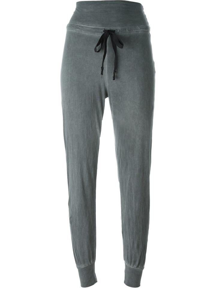 Lost & Found Ria Dunn Contrast Drawstring Cuffed Track Pants - Grey