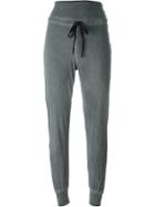 Lost & Found Ria Dunn Contrast Drawstring Cuffed Track Pants - Grey