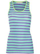 Cecilia Prado Knit Striped Tank Top - Blue