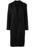 Alexander Wang Single Breasted Coat, Women's, Size: Medium, Black, Polyester/spandex/elastane/virgin Wool