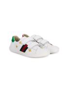 Gucci Kids Embroidered Sneakers - White