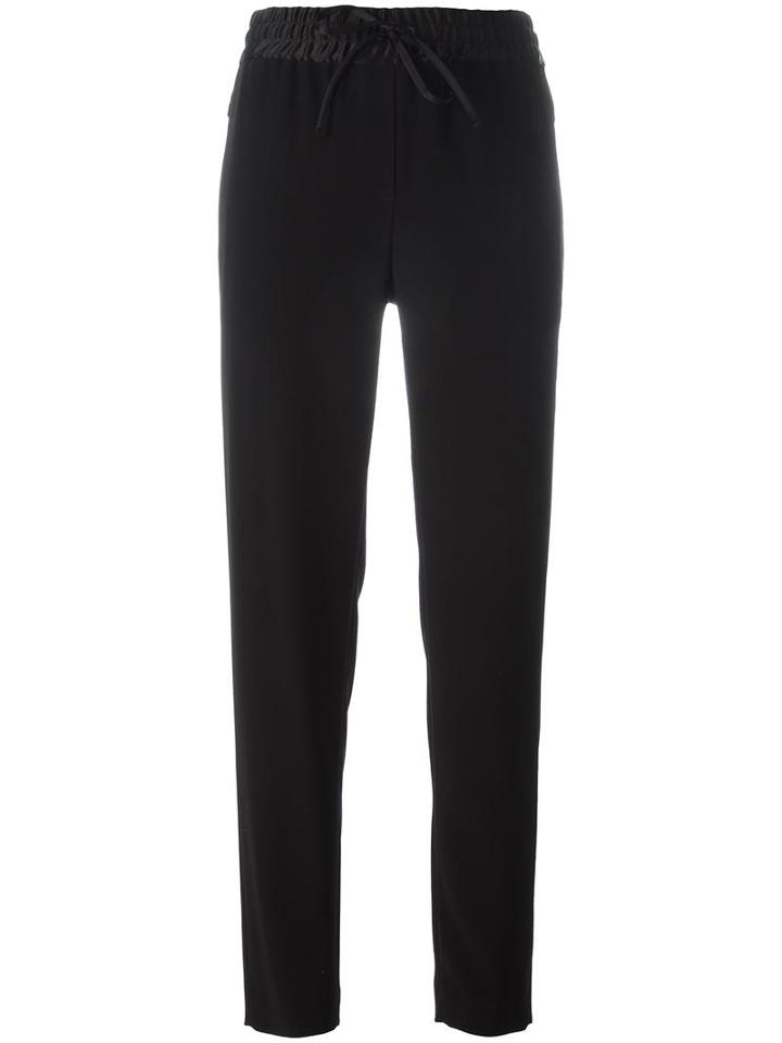 Dkny Drawstring Track Pants, Women's, Size: Large, Black, Polyester/triacetate
