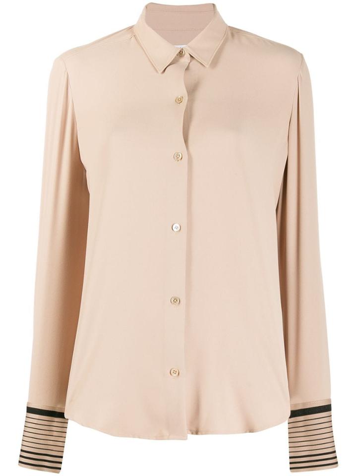 Equipment Striped Cuff Shirt - Neutrals