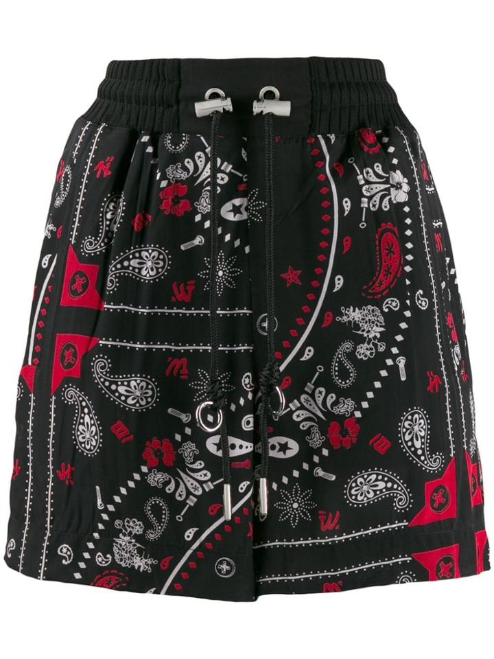 Diesel Paisley Pattern Shorts - Black