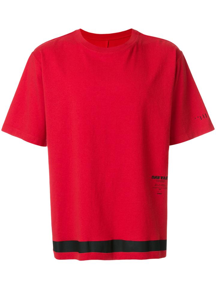 Unravel Project Contrast Stripe T-shirt - Red