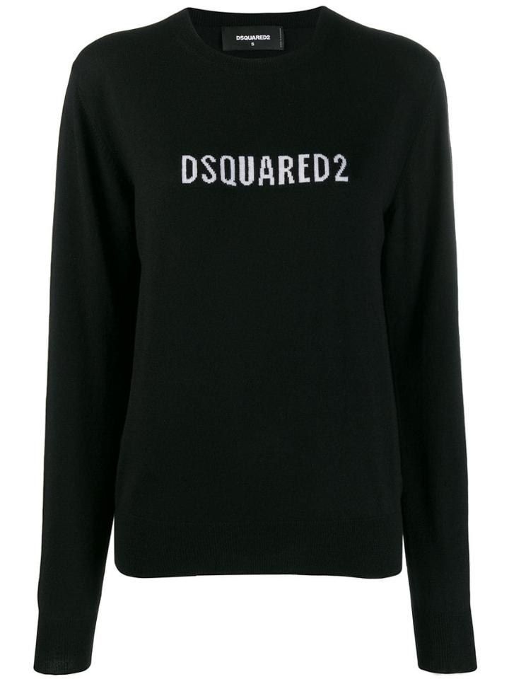 Dsquared2 Contrast Logo Sweater - Black