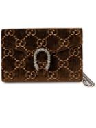 Gucci Square Pattern Shoulder Bag - Brown