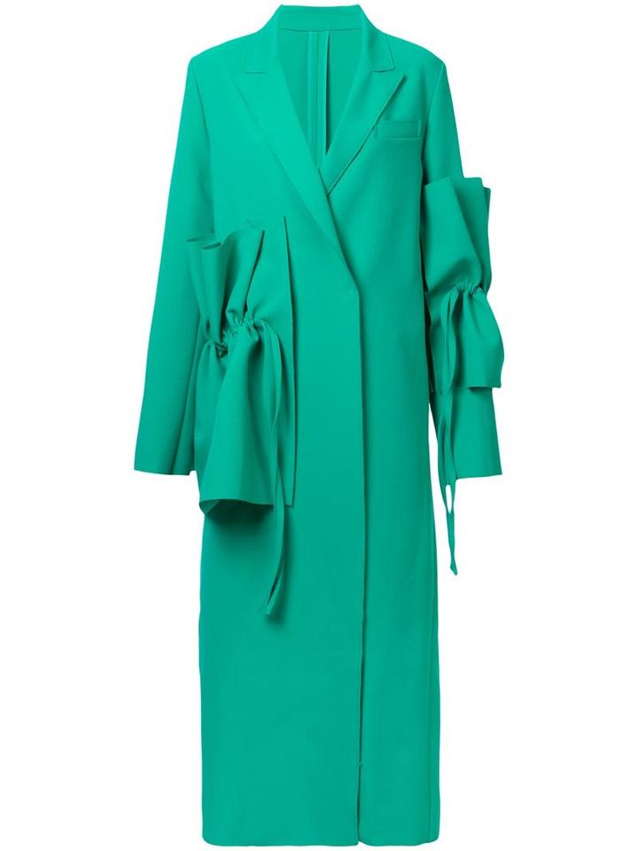 Msgm Oversized Coat, Women's, Size: 46, Green, Polyester/spandex/elastane/viscose