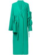 Msgm Oversized Coat, Women's, Size: 46, Green, Polyester/spandex/elastane/viscose