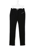 Givenchy Kids Teen Embroidered Logo Trousers - Black