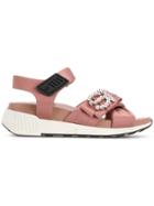 Sergio Rossi Sr Icona Embellished Sandals - Pink