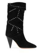 Isabel Marant Lestee Studded Boots - Black