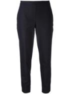 Theory Tapered Trousers, Women's, Size: 10, Blue, Cotton/polyamide/spandex/elastane/polyurethane