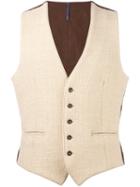 Montedoro Classic Waistcoat, Men's, Size: 54, Brown, Cotton/wool
