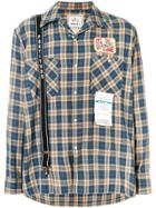Maison Mihara Yasuhiro Checked Print Shirt - Blue