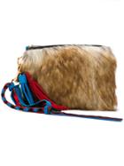 Sacai Faux Fur Clutch - Nude & Neutrals