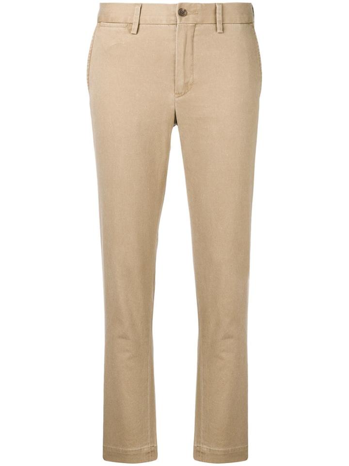 Polo Ralph Lauren Cropped Skinny Chinos - Nude & Neutrals