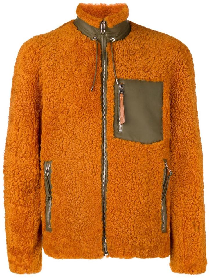 Loewe Shearling Zipped Jacket - Yellow