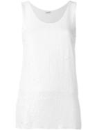 P.a.r.o.s.h. Sequined Tank Top, Women's, Size: M, White, Viscose/pvc