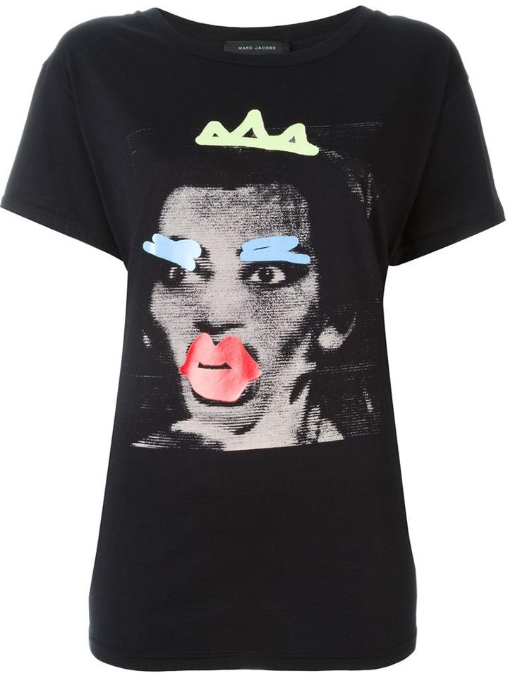 Marc Jacobs 'doodle' T-shirt, Women's, Size: Xs, Black, Cotton