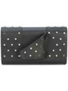 Perrin Paris L'asymètrique Stud Clutch - Black