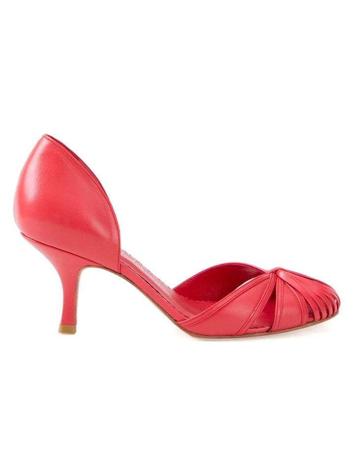 Sarah Chofakian Round Toe Pumps