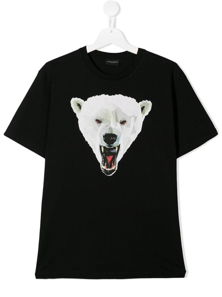 Marcelo Burlon County Of Milan Kids Teen Polar Bear T-shirt - Black