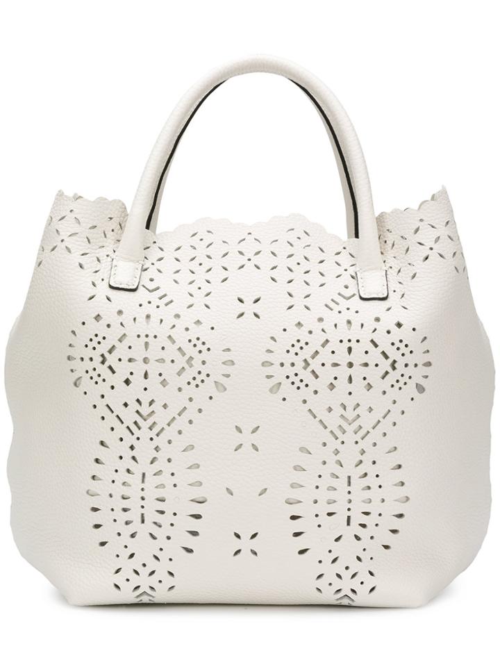 Ermanno Scervino Cutwork Tote Bag - White