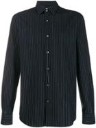 Alexander Mcqueen Metallic Pinstriped Shirt - Black