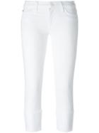 Hudson Cropped Trousers, Women's, Size: 25, White, Cotton/spandex/elastane