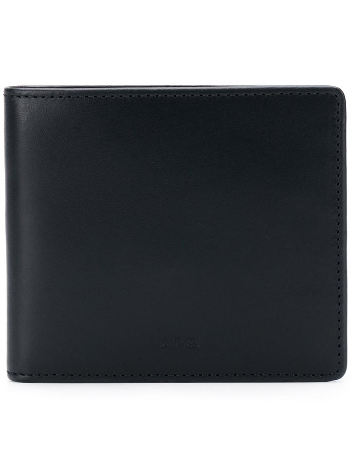 A.p.c. Logo Embossed Bi-fold Wallet - Blue