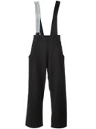 Y-3 Wide Leg Dungarees, Women's, Size: Xs, Black, Polyester/cotton