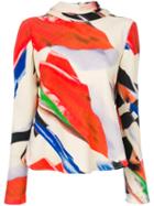 Giorgio Armani - Flared Printed Blouse - Women - Silk - 44, Silk