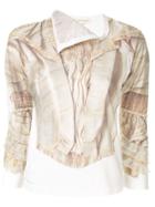 Comme Des Garçons Vintage Lace Print Ruffled T-shirt - White