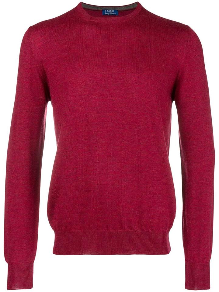 Barba Crewneck Sweater - Red