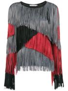 Nk Long Sleeves Fringed Blouse - Black