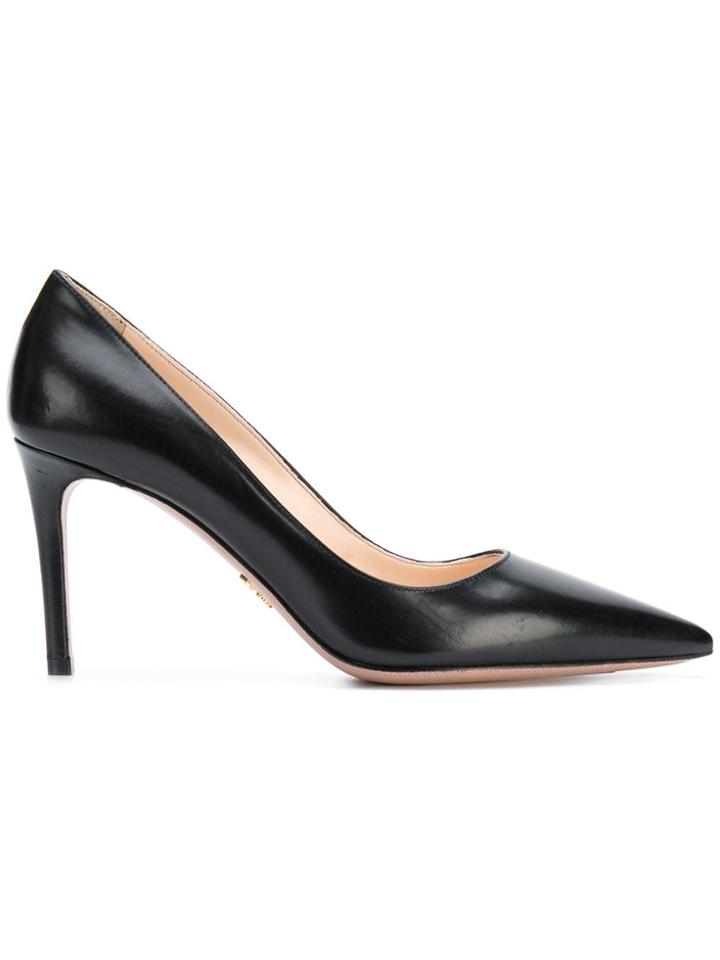 Prada Classic Leather Pumps - Black