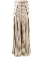 Missoni Flared Metallic Striped Trousers - Neutrals