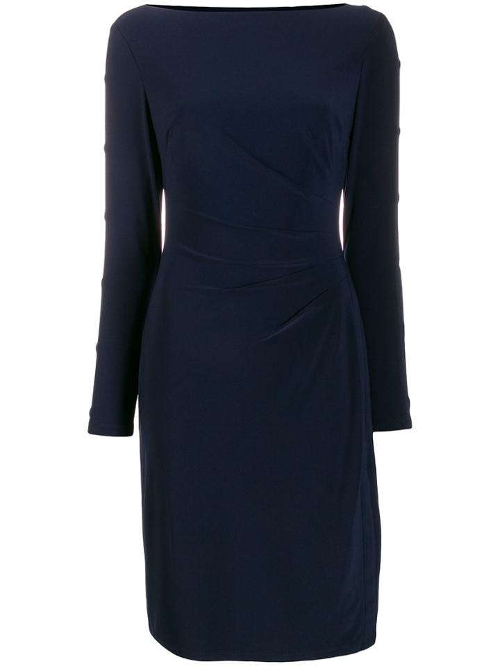 Lauren Ralph Lauren Boat Neck Dress - Blue