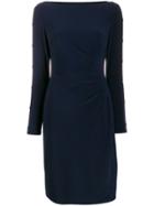 Lauren Ralph Lauren Boat Neck Dress - Blue