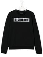 John Richmond Junior Teen Embellished Logo Sweater - Black
