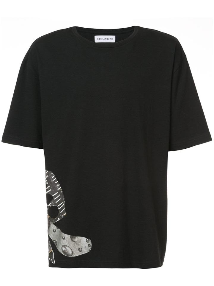 Rochambeau Side Graphic Print T-shirt - Black