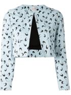 Eggs Half Moon Print 'rafael' Cropped Jacket