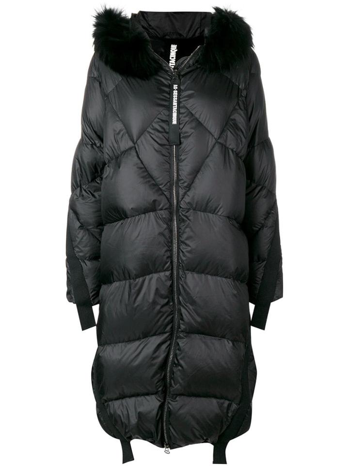 As65 Oversized Padded Coat - Black
