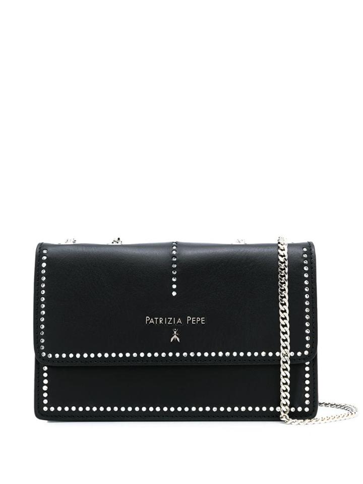 Patrizia Pepe Studded Shoulder Bag - Black