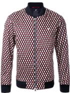 Loveless Geometric Pattern Bomber Jacket, Men's, Size: 1, Cotton