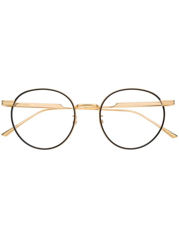 Bottega Veneta Eyewear Bv1017o Round-frame Glasses - Gold