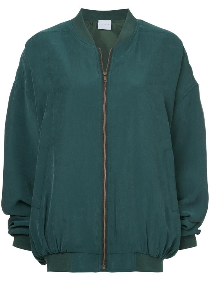Cityshop Zipped Bomber Jacket - Green